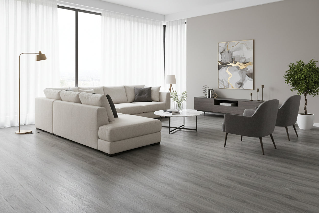 Piso Flotante Gris Perla